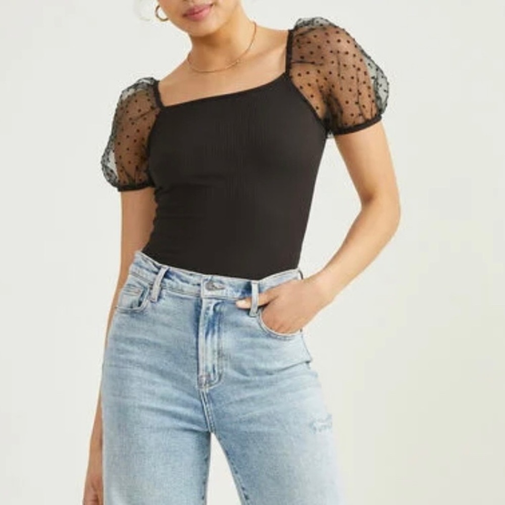 NWT Altar’d State Bodysuit Puff Sleeve